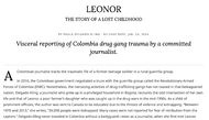 "Visceral reporting by a committed journalist" — Paula Delgado-Kling's LEONOR reviewed by Kirkus Reviews