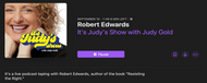 Author Robert Edwards interviewed on the Judy Gold Show