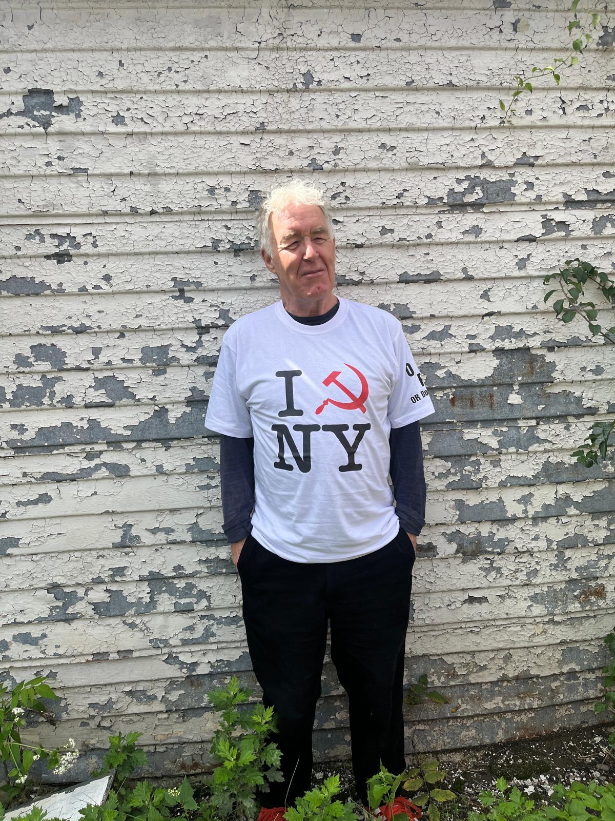 A man wearing the tshirt