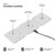 Foldable 3-in-1 wireless charger for phone, Apple Watch and earbuds, light grey, USB-C cable included