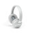 Grey over-ear wireless headphones, left earcup visible, angled on white background