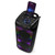 Black portable Bluetooth party speaker with colour-changing lights, microphone and phone dock