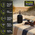 Black portable speaker with 12-hour battery, IPX6 waterproof and 7W output