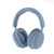 Blue wireless over-ear headphones with padded ear cups, product image on white background