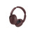 Wireless over-ear headphones in brown, shown at an angle to display ear cushions and controls