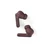 Pair of true wireless brown earbuds on white background