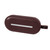 Portable wireless speaker in matte dark red with fabric carry strap