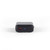 Black portable power bank with USB and USB-C ports, digital display showing 100% charge
