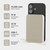 Cream portable charger, side view showing power button.