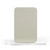 Cream rectangular wireless doorbell button with woven pull cord, shown front view.