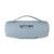 Blue portable Bluetooth speaker rear view showing ports and control buttons