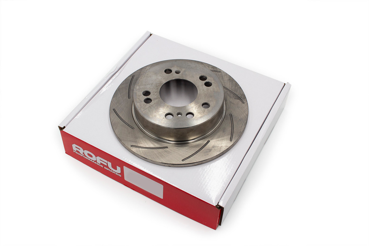 Z32 Rofu Rear Left Rotor ROFU Max Street Friction Slotted Rear Rotors 4 & 5 Lug (89-98 S13/14 ...