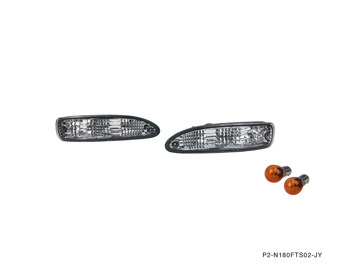 P2M Crystal Dual Posts Front Turn Signals for Chuki 180SX- Tear