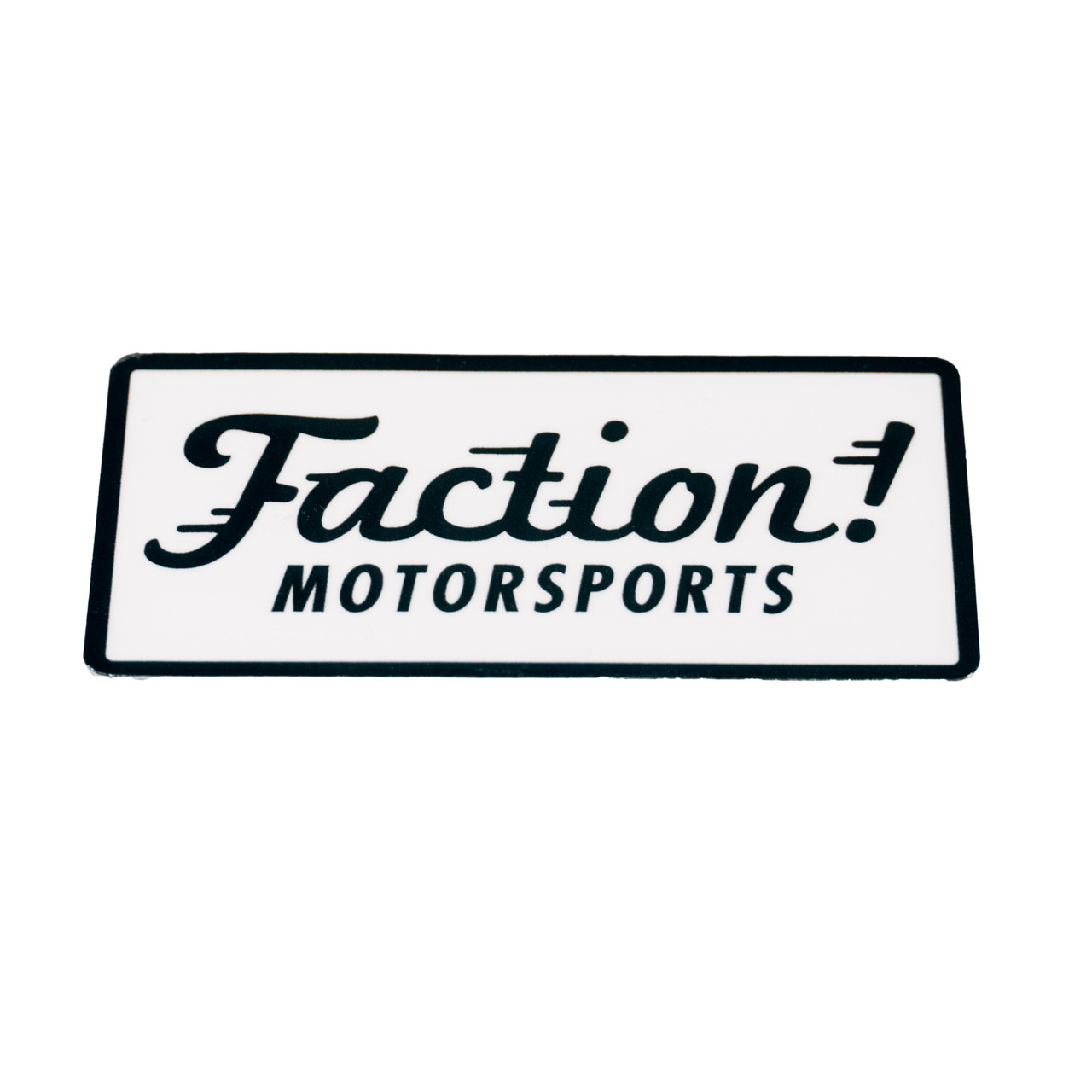 Faction! Motorsports Speed Patch Sticker - White - Faction Motorsports