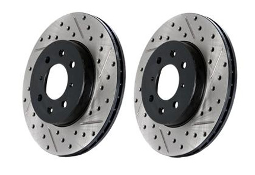 その他 RE.ST Stoptech Slotted Front Brake Rotors for Non-Turbo Z32 (89-90