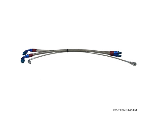 P2M Steel Braided Turbo Oil Lines for Top Mount S14/15 SR20 Turbos (95-02 S14/15) P2M Steel Braided Turbo Oil Lines for Top Mount S14/15 SR20 Turbos (95-02 S14/15)