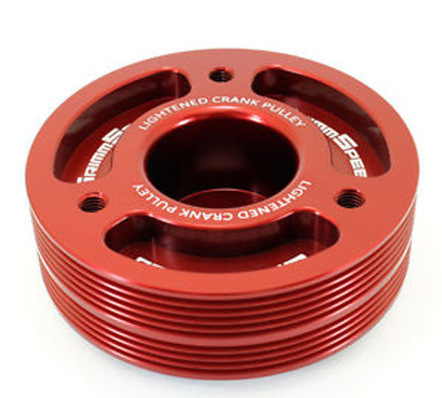 GrimmSpeed Lightweight Crank Pulley Red (inc. 02-14 WRX/STI)