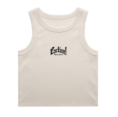 Faction! Motorsports Cropped Tank Top - Bone
