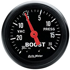 Auto Meter Z Series 52mm 20 PSI Mechanical Boost Gauge - Faction