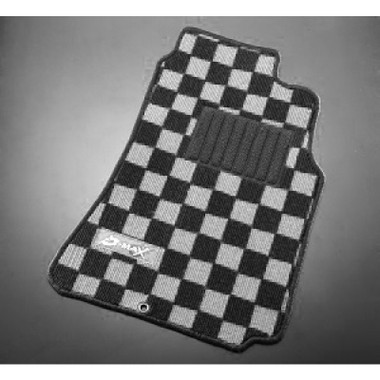 D-MAX Silver/Black Front Floor Mats (89-94 S13) - Faction Motorsports