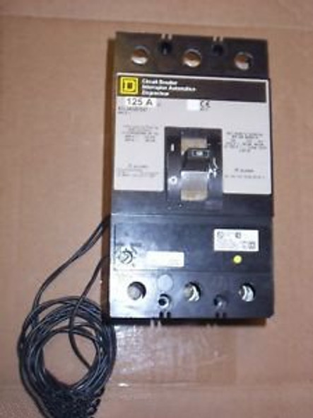 Square D Kcl341251021 125 Amp 3 Pole 125A 3P Shunt Trip Circuit Breaker Used