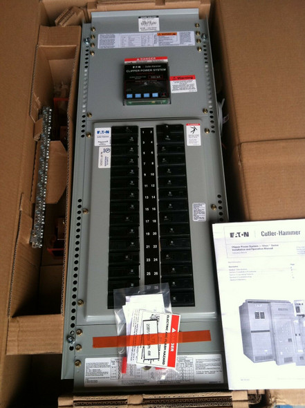 Eaton Cutler Hammer Prl1A 100A Panel Board With 100Ka Clipper Power System. New