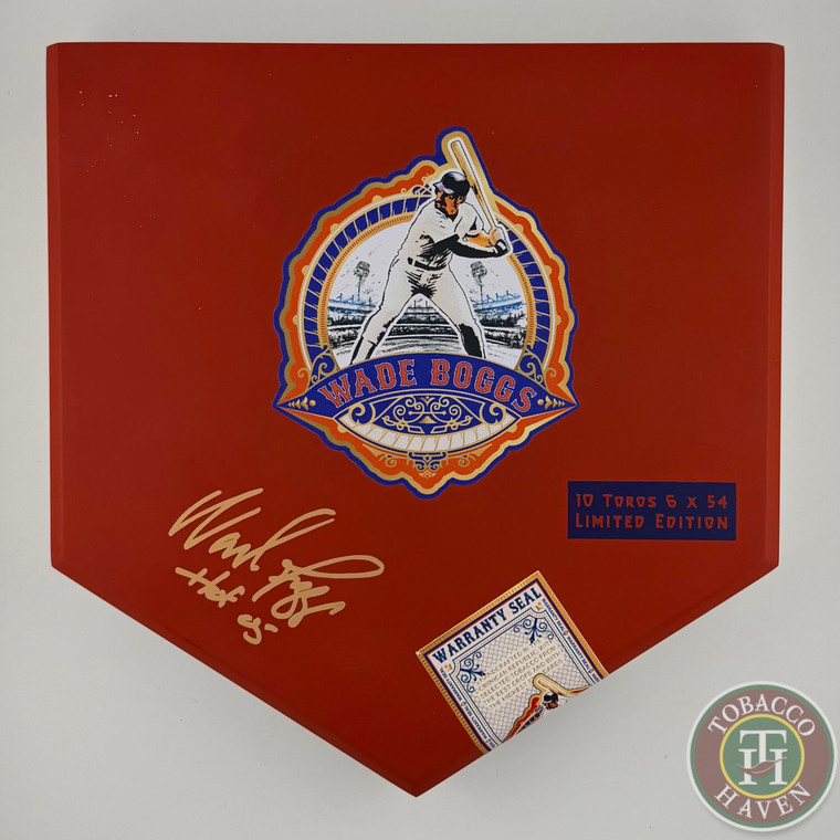 Wade Boggs Signed Homeplate Cigar Box