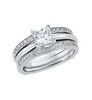 Pictured with princess cut 1 CT Solitaire for example purposes.  Solitaire is not included.  