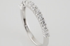 14K White 1/2CTTW Round Cut Diamond 11 Stone Prong Set Wedding Band