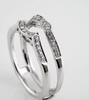 14kt White 1/5 CTW Diamond Drop in Guard Ring