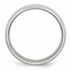 7mm Mens Stainless Steel Plain Polished Wedding Band