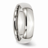 8mm Mens Stainless Steel Plain Polished Wedding Band