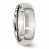 6mm Mens Stainless Steel Brushed Finish Wedding Band