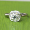 6mm = .80CT Charles & Colvard Moissanite Round Forever Brilliant Engagement Wedding Ring w/ Halo