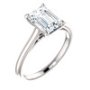 1CT = 6.5mm Forever One Moissanite Round Brilliant Cut Solitaire 14K White Gold - Infinity Under Bezel