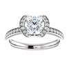 The Paige Forever One Moissanite Solitaire Engagement Ring Half Bezel Set