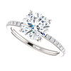 The Beverly Forever One 2CT Round Brilliant Cut Moissanite Solitaire Engagement Ring