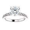 The Maven Ring Series - NEO Moissanite Round Cut Scroll Engagement Ring - Wedding Band Included
