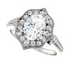 The Ella Ring Series - 1.50CT = 8X6mm Forever One Moissanite Oval Cut Halo Engagement Ring 