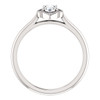 The Peneolpe  - NEO Moissanite .50CT Oval Cut Vintage Designed Halo Petite Engagement Ring w/ Diamond Accents