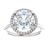 The Lopez Ring Series - NEO Moissanite Round Brilliant Cut 3.10CT & Diamond Halo Engagement Ring