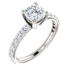 The Beverly 2 Forever One Moissanite 1.05CT Cushion Cut Solitaire Engagement Ring