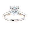 The Abigail NEO Moissanite Round Brilliant Cut 1.50CT Engagement Ring with Rose Gold Under Gallery