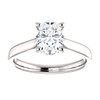 Cathedral Forever One Moissanite 1.50CT Oval Cut Solitaire Engagement Ring