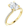 The Skyler Ring Series - Forever One Moissanite 2.26CT Oval Cut Engagement Ring With Diamond Collar & Accents!  