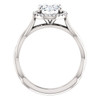 The Ivey Ring Series - Eternal® Moissanite 2.10CT Oval Cut Center & Diamond Halo Crossover Engagement Ring 