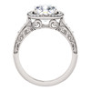 The Debbie Ring Series - Forever One Moissanite Cushion Cut 8mm =  2.40CT Engagement Ring  - Platinum