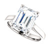 The Julia Ring Series - Eternal Moissanite 3.45CT Emerald Cut Engagement Cathedral Style Solitaire Ring - VIDEO BELOW