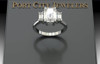 The Amy Ring Series - Eternal Moissanite 10mm X 8mm Emerald Cut Center with Emerald Cut Sides Three Stone Ring
