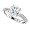 The Katie Ring Series - NEO Moissanite 1.50CT Round "Diamond Cut" & Diamond Pave  Engagement Ring